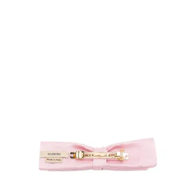 Valentino Bow-shaped Hair Clip In Pink
