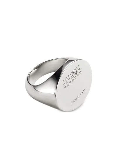 Mm6 Maison Margiela Numeric Signet Ring In Black