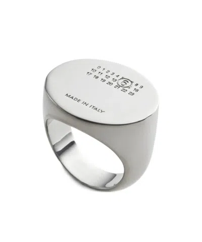 Mm6 Maison Margiela Numeric Signet Ring In Black