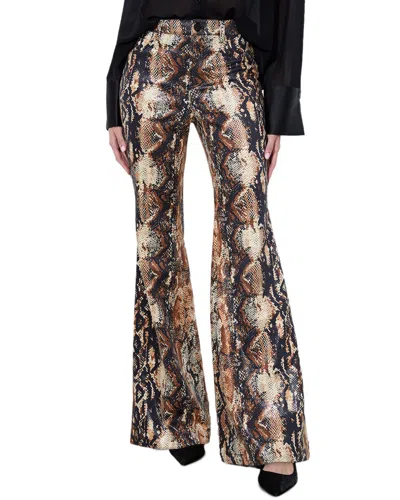 Alice And Olivia Cristena Snake Mr. Flare Jean In Multi