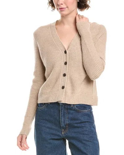 Madewell Newbury Shrunken Wool & Cashmere-blend Cardigan In Gray