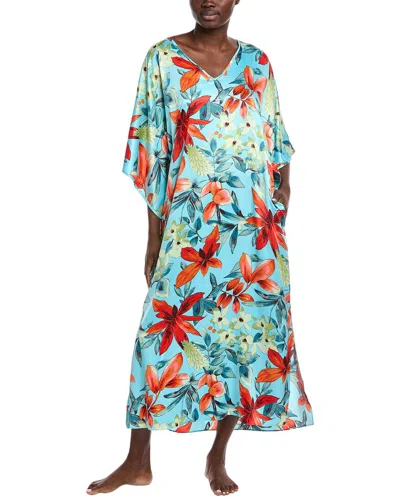 N Natori Tropical Breeze Caftan In Blue