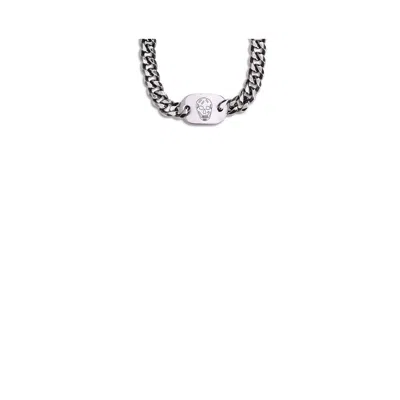 Alexander Mcqueen Skull Men's Bracelet In Silver
