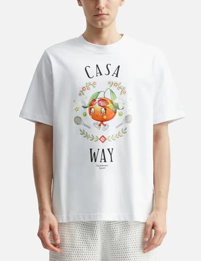 Casablanca Print T-shirt In White