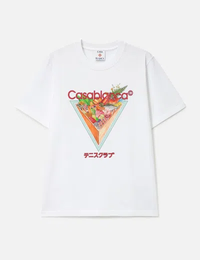 Casablanca Tennis Club Icon T-shirt In White