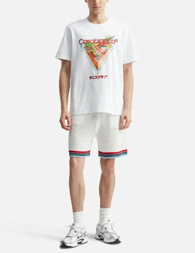 Casablanca Tennis Club Icon T-shirt In White