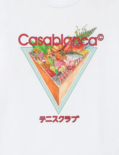 Casablanca Tennis Club Icon T-shirt In White