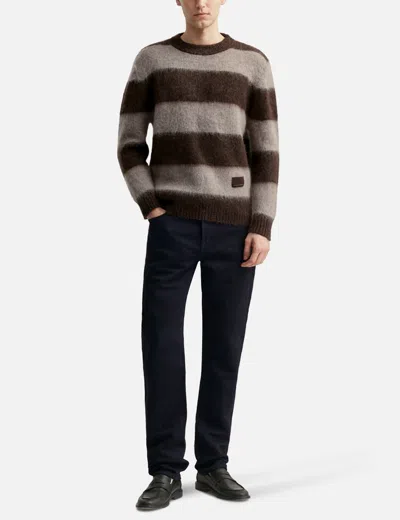 Observe Wool Mohair Striped Knit Sweater In Multi