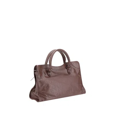 Balenciaga Womens Dark Burgundy Le City Medium Leather Top-handle Bag