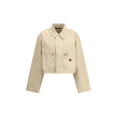Balenciaga Women Workwear Crop Jacket In Neutral