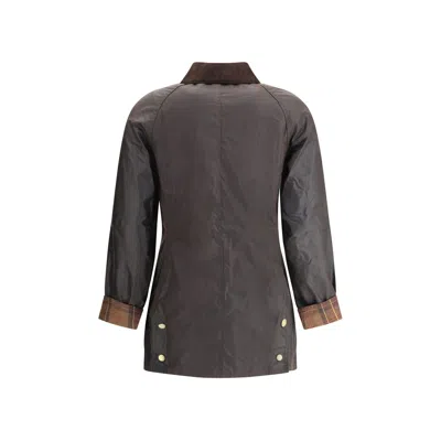 Barbour Beadnell Waxed Cotton Jacket In Brown
