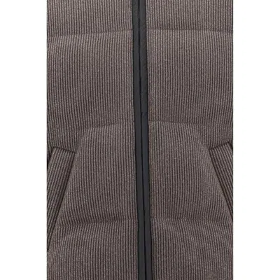 Brunello Cucinelli Long-sleeved Hooded Cotton Coat In Brown