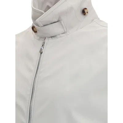 Brunello Cucinelli Men Nylon Jacket In Gray