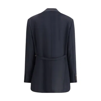 Brunello Cucinelli Women Virgin Wool Blazer In Blue