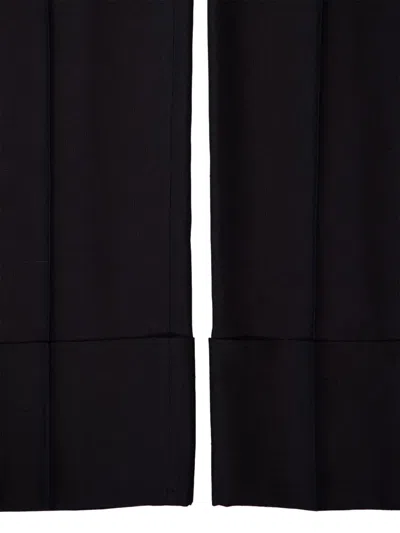 Valentino Tailored Trousers With Back Pockets And Front Pleats In Black