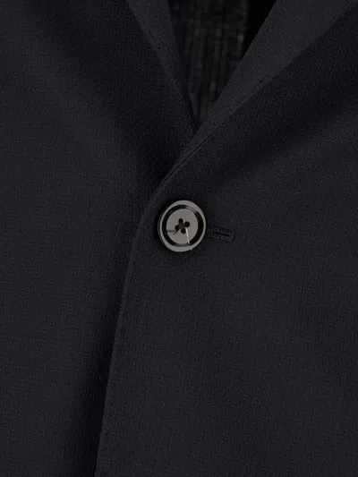 Lardini Midnight Blue Polyester Blend Blazer In Black