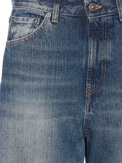 Dondup Trousers Five-pocket Contrast Stitching In Blue