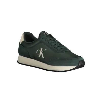 Calvin Klein Green Polyester Men Sneaker In Green