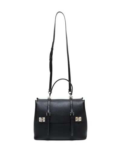 Pre-owned Prada 皮质手提包（2015-2025年典藏款） In Black