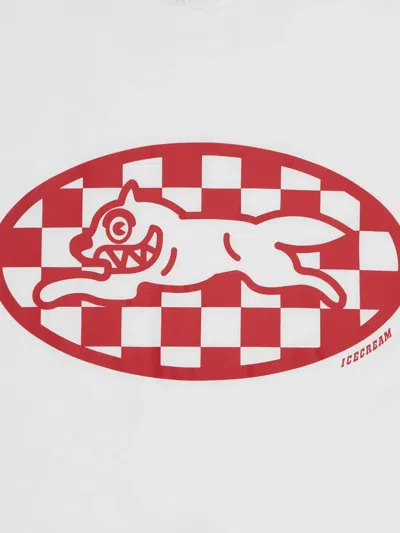 Icecream Runing Dog T-shirt In White