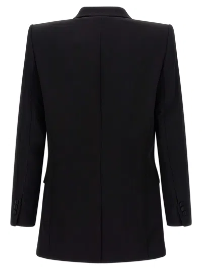 Balmain Leaf Design Embroidered Blazer In Black