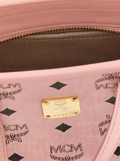 Mcm Mini Tote Bag Toni Top-zip In Pink