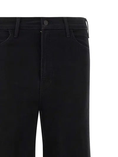 Mother The Roller Sneak Flared Jeans In Black