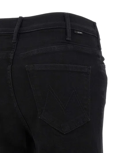 Mother The Roller Sneak Flared Jeans In Black