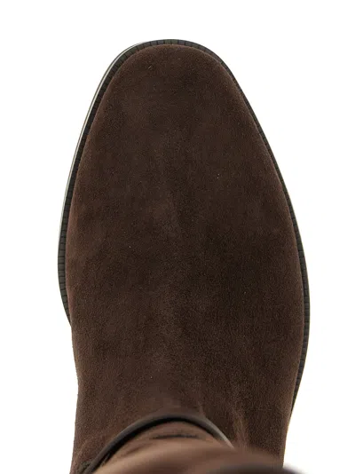 Jimmy Choo Lawton Knee Boot Flat In Brown