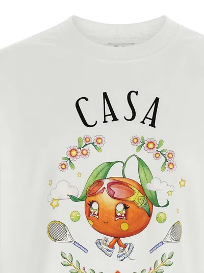 Casablanca Print T-shirt In White
