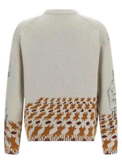 Jw Anderson Jacquard Pattern Sweater Sweaters And Cardigans Gray In Gray