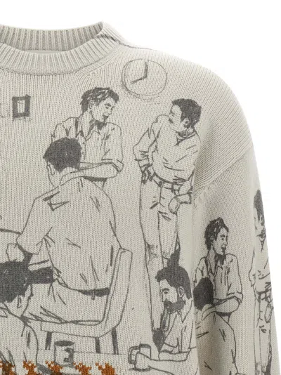 Jw Anderson Jacquard Pattern Sweater Sweaters And Cardigans Gray In Gray