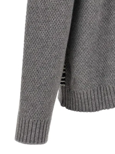 Missoni V-neck Patchwork Knit Cardigan In Gray