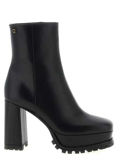 Gianvito Rossi Harlem High-heeled Ankle Boots In Black