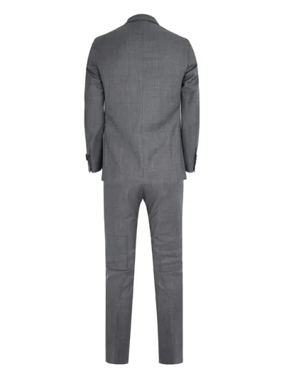 Tombolini Three-button Wool Suit In Gray