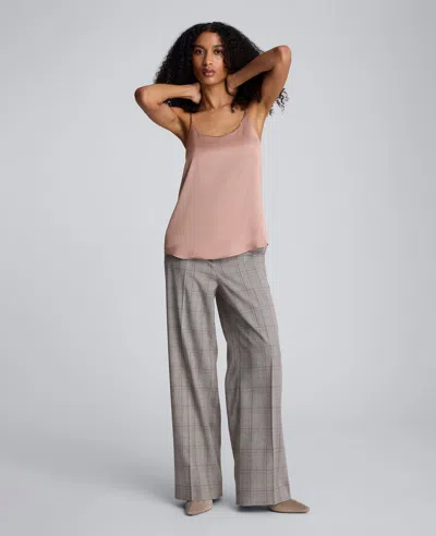 Kenneth Cole Scoop Neck Satin Camisole In Pink