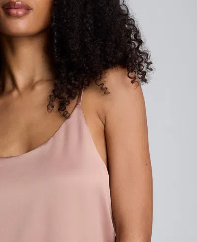 Kenneth Cole Scoop Neck Satin Camisole In Pink