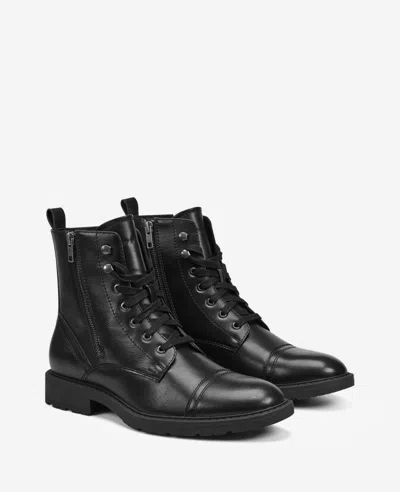 Reaction Kenneth Cole Reaction - Captain Cap Toe Double Side Zip Combat Boot In Black
