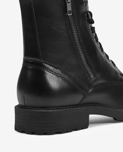 Reaction Kenneth Cole Reaction - Captain Cap Toe Double Side Zip Combat Boot In Black