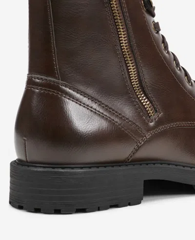 Reaction Kenneth Cole Reaction - Captain Cap Toe Double Zip Combat Boot In Brown