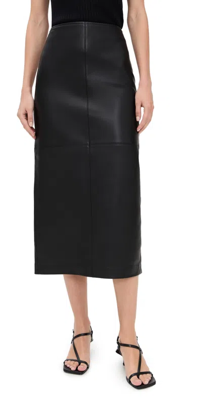 A.l.c A. L.c. Marta Leather Midi Skirt In Black