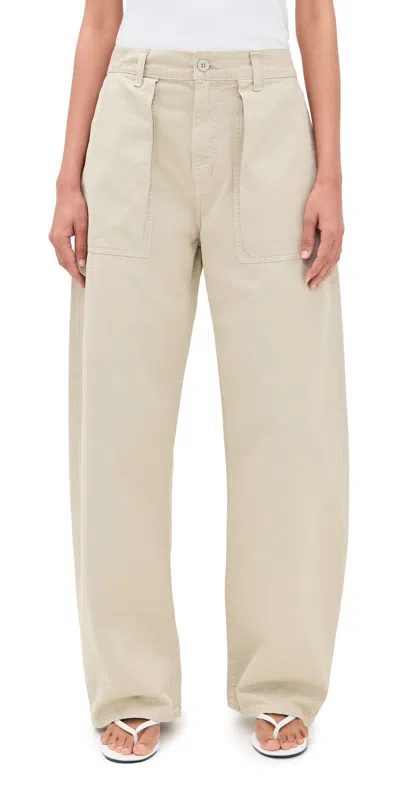 Agolde Sefton High-rise Barrel-leg Pants In Neutral
