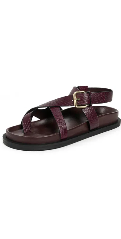 A.emery A. Emery Elbert Sandals Mulberry Lizard In Purple