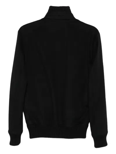 Kired Ribbed-cuff Zip-front Jacket In Black