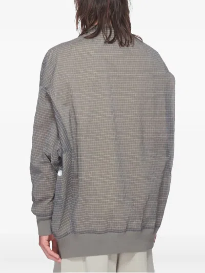 格纹图案飞行员夹克