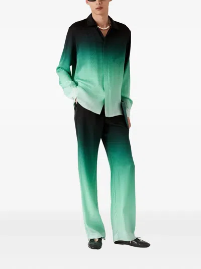 Casablanca Gradient Geometric-pattern Shirt In Green