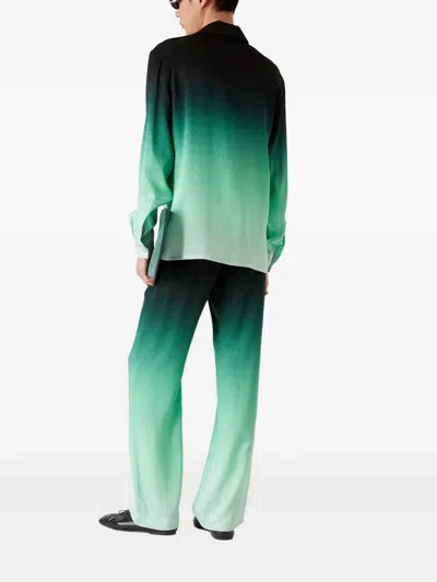 Casablanca Gradient Geometric-pattern Shirt In Green