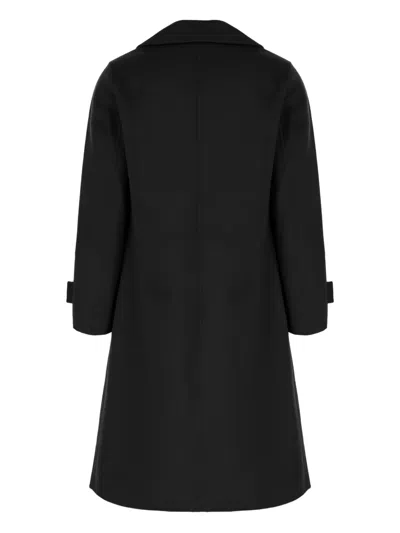 The Dynamis Studio Double-breasted Wool Coat In Black