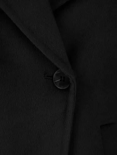 The Dynamis Studio Double-breasted Wool Coat In Black