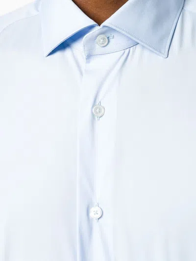 Xacus Long Sleeves Shirt In White In Blue